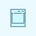 towing machine field outline icon. Element of 2 color simple icon. Thin line icon for website design and development, app