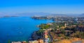 Town of Agios Nikolaos and the Mirabello Bay. Crete Royalty Free Stock Photo