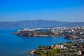 Town of Agios Nikolaos and the Mirabello Bay. Crete Royalty Free Stock Photo