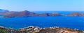 Town of Agios Nikolaos and the Mirabello Bay. Crete Royalty Free Stock Photo