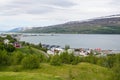 Town of Akureyri in North Iceland Royalty Free Stock Photo