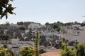 the town of Alberobello, typical trulli roofs, small stone trulli houses, Puglia, stone roofs