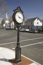 Town antique clock on Main Street of Vincentown