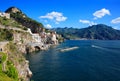 Town Atrani, Peninsula of Sorrento, Campania, Gulf of Salerno, Italy, Europe