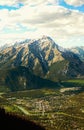 The Town of Banff and Mount Cascade Royalty Free Stock Photo