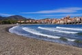 The town Banyuls-sur-Mer in France