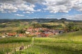 Town of Barolo among hills. Piedmont, Italy.