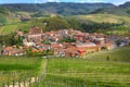 Town of Barolo among hills. Piedmont, Italy.