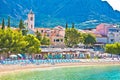 Town of Baska Voda beach and waterfront view