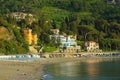 Town and beach Levanto in Liguria