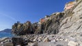 The town beach of Vernazza, Cinque Terre, Liguria, Italy Royalty Free Stock Photo