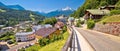 Town of Berchtesgaden and Alpine landscape panoramic view Royalty Free Stock Photo