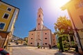 Town of Berchtesgaden church and street view