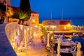 Town of Bol on Brac island waterfront at evening view Royalty Free Stock Photo