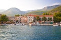 Town of Bol on Brac island waterfront view at sunset Royalty Free Stock Photo