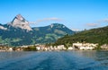 The town of Brunnen SZ, Switzerland