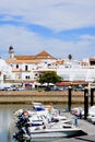 Town buildings and boats, Ayamonte.