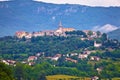 Town of Buzet on green istrian hill