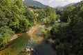 Town of Cangas de Onis in Asturias Spain Royalty Free Stock Photo