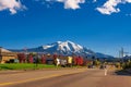 Town of Carbondale facing Mount Sopris in the Elk Mountains