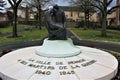 A monument in the center of Remich, Luxembourg