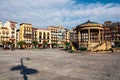 Town center square of Pamplona, Spain in the morning Royalty Free Stock Photo