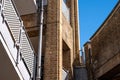 Town Centre Development Modern Architecture Detail Building Exterior Brickwork And Metal Handrail