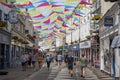 Town centre shoppers in Falmouth, England, UK