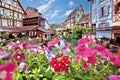 Town of Colmar little Venice colorful canal view Royalty Free Stock Photo