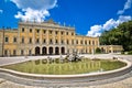 Town of Como public park and villa Olmo view, Como lake