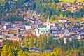 Town of Cortina d` Ampezzo in green landscape of Dolomites Alps Royalty Free Stock Photo