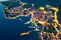 Town of Cres aerial evening view, Island of Cres