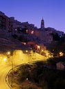 Town at dusk, Albarracin, Aragon, Spain. Royalty Free Stock Photo