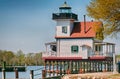 Town of edenton roanoke river lighthouse Royalty Free Stock Photo