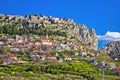 Town and fortress of Klis near Split view