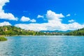 Town of Fuzine on lake Bajer, Gorski kotar region, Croatia Royalty Free Stock Photo