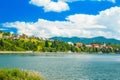 Town of Fuzine on lake Bajer, Gorski kotar region, Croatia Royalty Free Stock Photo