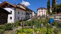 Urban Garden in Savognin Switzerland Royalty Free Stock Photo