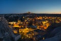 The town Goreme in the night Royalty Free Stock Photo