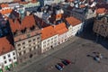 The town hall, aerial view, Pilsen, Republic square