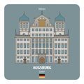 Town Hall of Augsburg, Germany. Architectural symbols of European cities