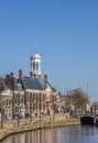 Town hall at a canal in historical Dokkum Royalty Free Stock Photo