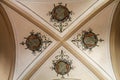 Town Hall Ceiling Painting in Frydlant Royalty Free Stock Photo