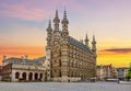 Town Hall in center of Leuven at sunset, Belgium Royalty Free Stock Photo