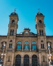 Town hall of the city of san sebastian in donostia, guipuzcoa, basque country, Spain Royalty Free Stock Photo