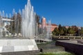 Town Hall and Fountain in the center of Pleven, Bulgaria