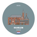 Town Hall in Haarlem, Netherlands. Architectural symbols of European cities