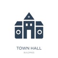 town hall icon in trendy design style. town hall icon isolated on white background. town hall vector icon simple and modern flat Royalty Free Stock Photo