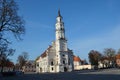 Architecture in Lithuania - Kaunas Town hall is called `The white swan` Royalty Free Stock Photo