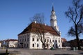 Architecture in Lithuania - Kaunas Town hall is called `The white swan` Royalty Free Stock Photo